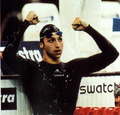 This is a pic of Ian Thorpe after he'd broke the 200m freestyle world record at the 2000 Selection Trials.